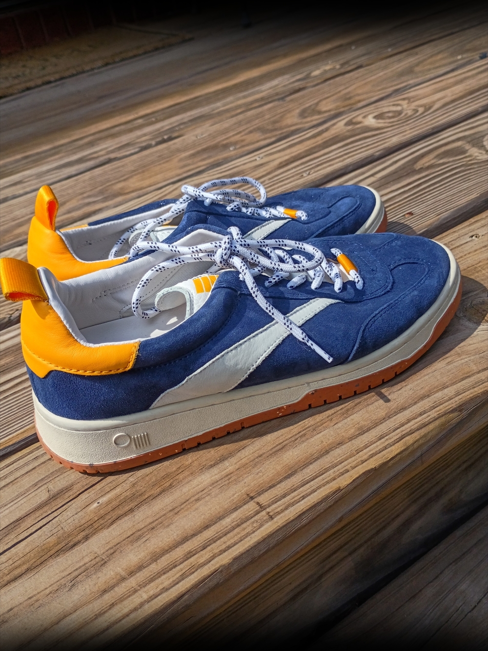 ONcept Panama Low Top Indigo Sneakers with White and Yellow Accents - Picture 4 of 6